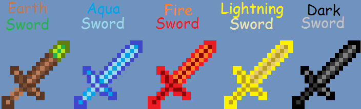 Minecraft - Elemental Swords *new* by painbooster2 on DeviantArt