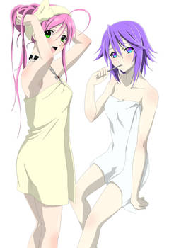 Moka And Mizore Bath Time Colour