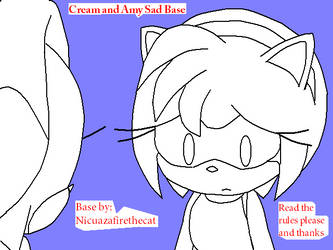 Cream and Sad Amy Base by ElenaStarMoon