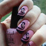 Pink Heart Nail Art