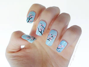 Cherry Blossom nails