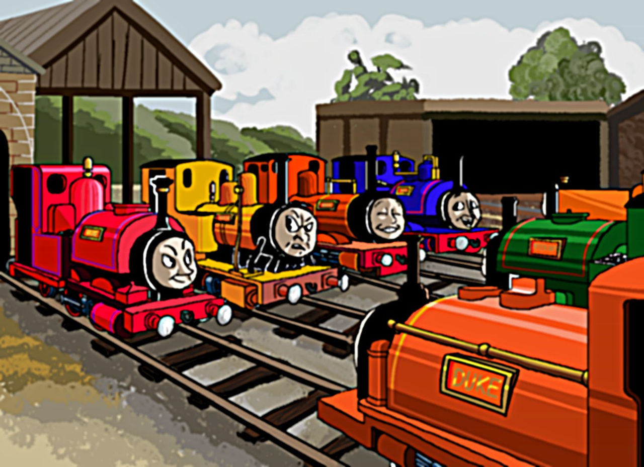 Everybody Laughs Deviantart Skarloey trolls Duncan and everybody laughs by PepsiJuan666 on DeviantArt