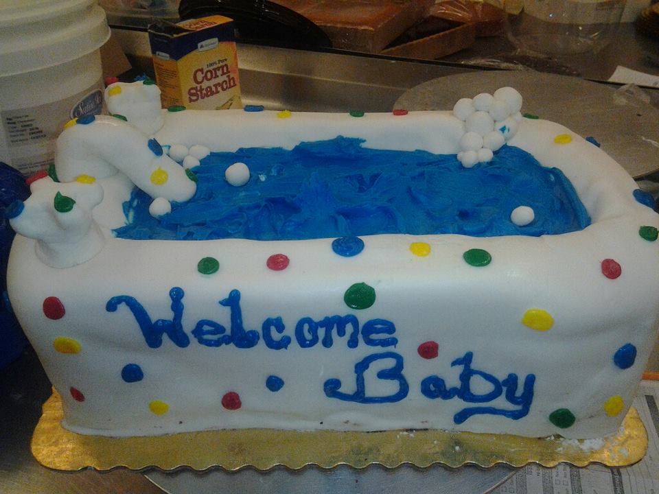 Bath tub cake