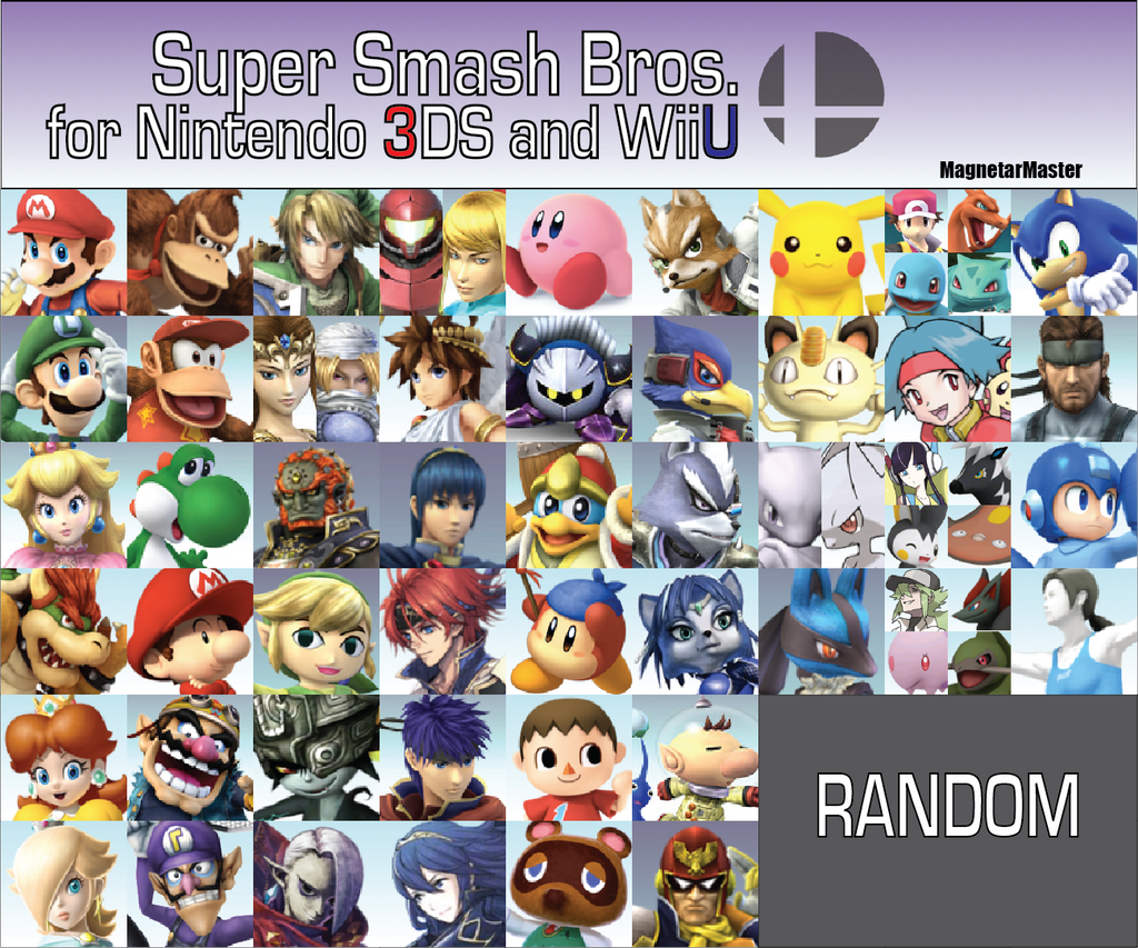 Super Smash Bros. 4 Fanmade Roster: Part 6 by MagnetarMaster on DeviantArt