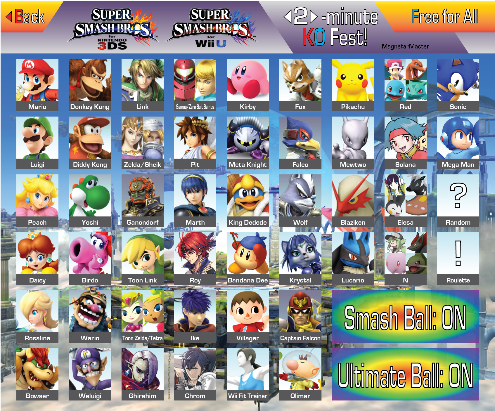 Super Smash Bros. 4: Ultimate Roster by MagnetarMaster on DeviantArt