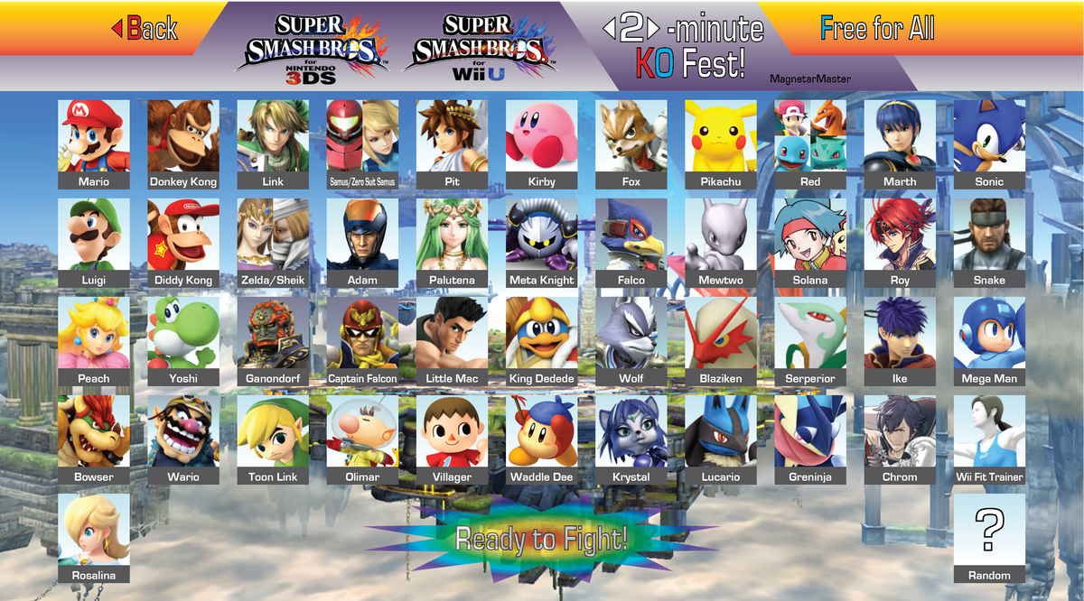 Super Smash Bros. 4: Ultimate Roster (Post-Direct) by MagnetarMaster on ...