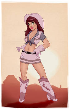 Ashley Cowgirl Pin Up