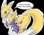 renamon trying to get dressed