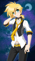 Kagamine Len Blue Moon Outfit by drinkyourvegetable