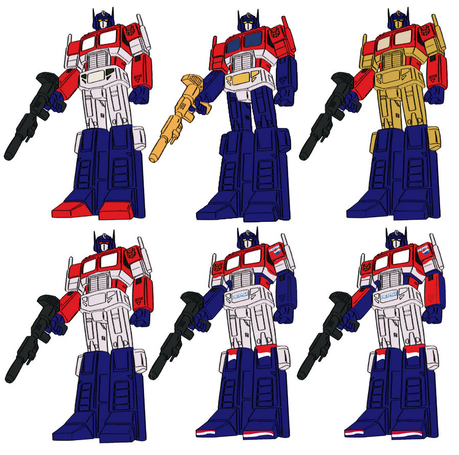 G1 Optimus Prime Color Variant set by DaimosZ on DeviantArt