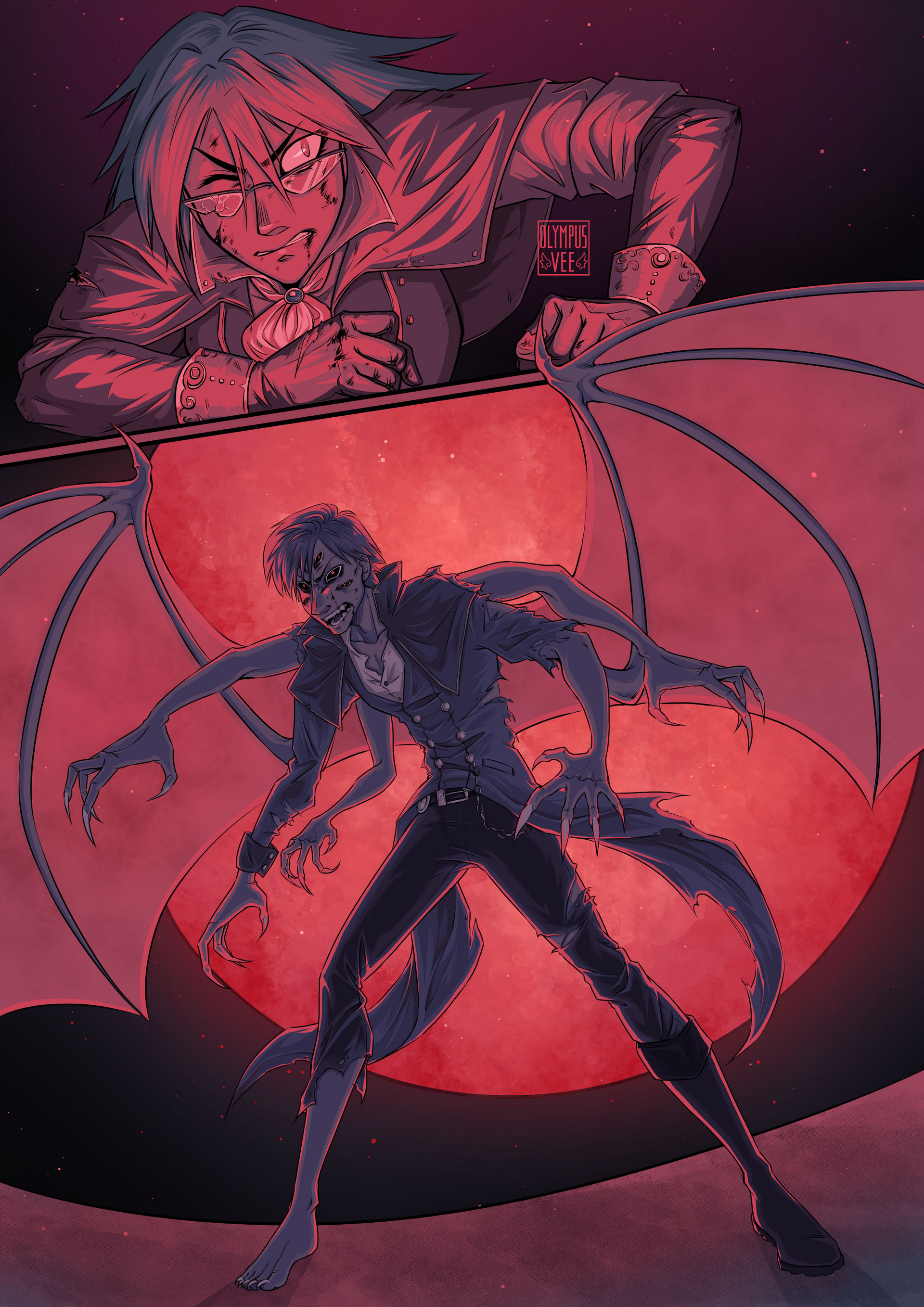 OC] A Bloodborne x NieR crossover illustration I just finished! : r/ bloodborne