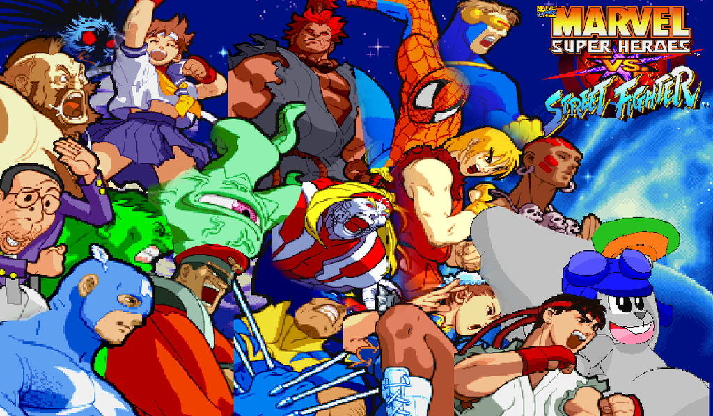 Visual glitch when playing Marvel Super Heroes vs Street Fighter