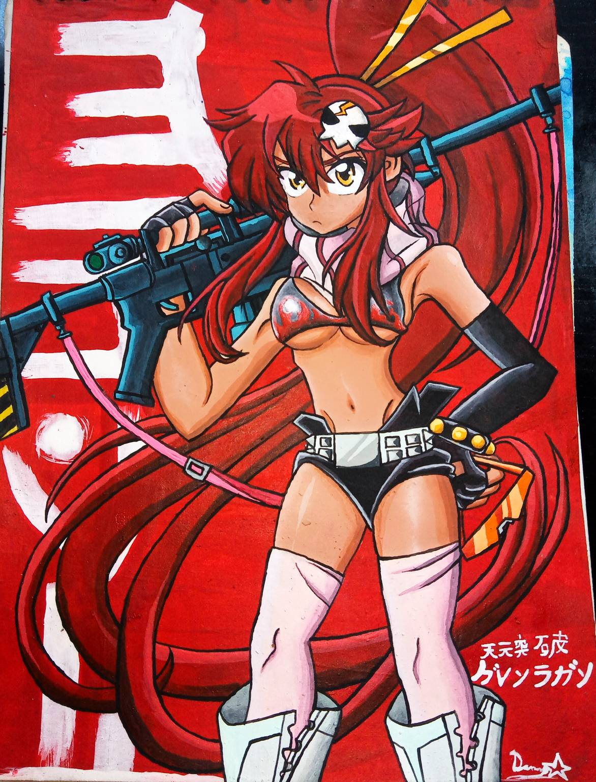 yoko littner (tengen toppa gurren lagann) drawn by kurenai_karasu