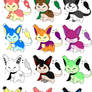 Skitty Adoptables - 20 points each