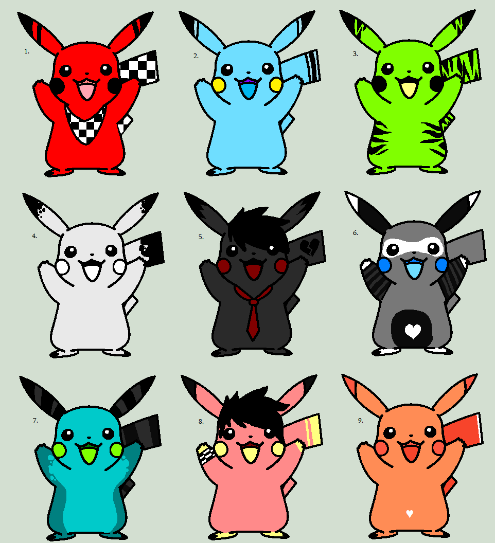 Pikachu Adoptables - 20 points each