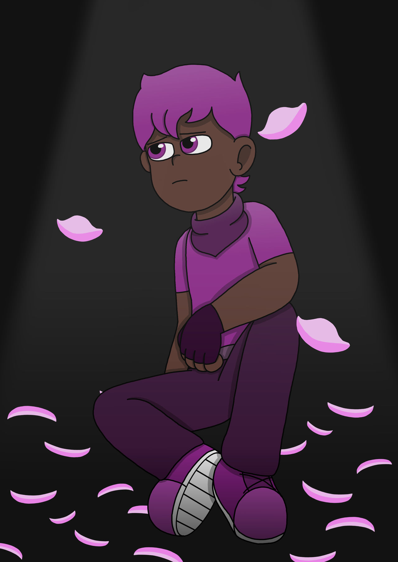 Alan Becker. Purple stick figure. Human version by DarkYarik on DeviantArt