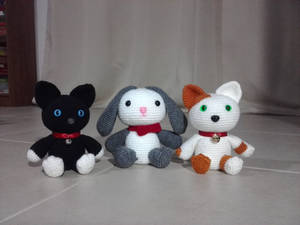 Cute Cats and Bunny|Amigurumi (!!!For Sale!!!)