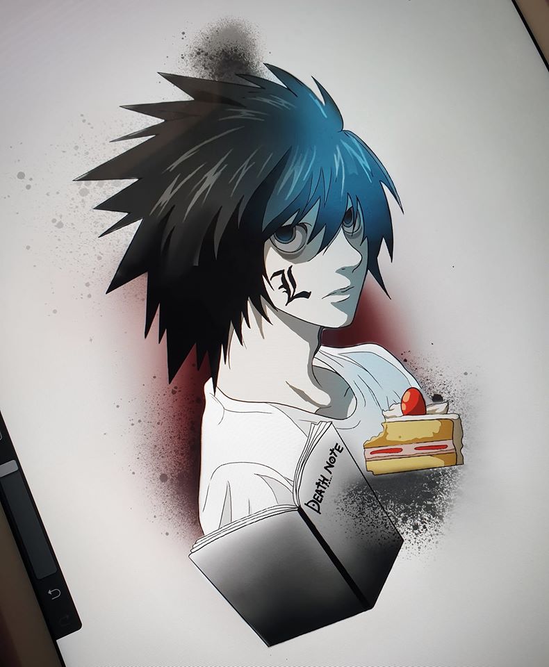 L - Deathnote by MissMaisiesArt on DeviantArt