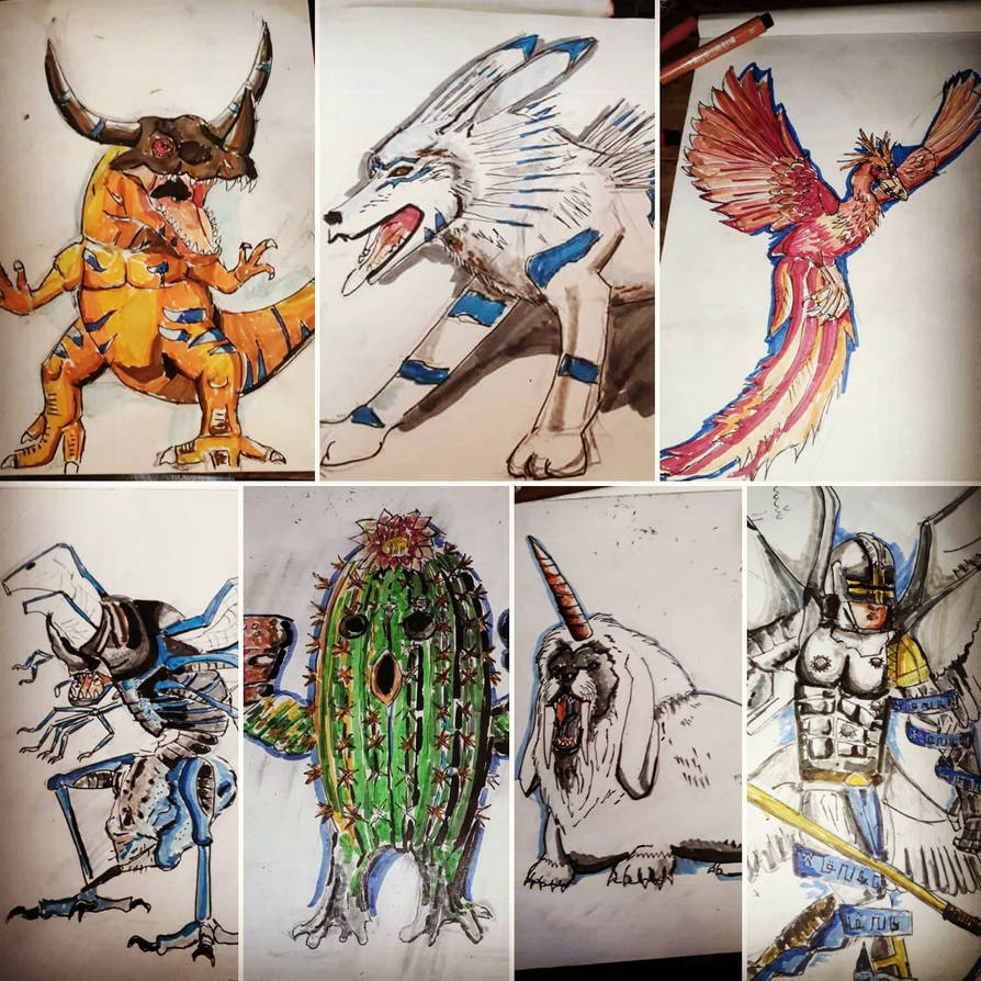 First Digimon Ever The first seven Digimon of the Digidestined by KreecherCreator on ...