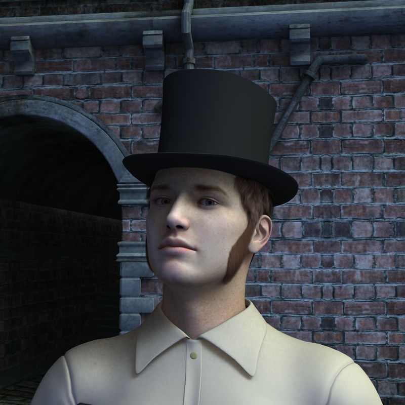 Young man in a top hat