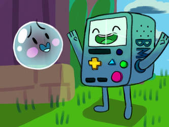 Adventure time BMO and bubble