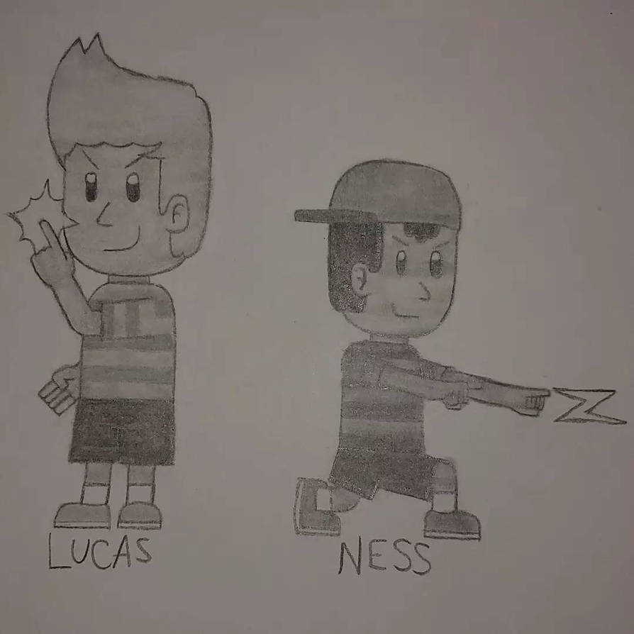 Ness and Lucas Sketch by BabyMarioFan2012 on DeviantArt