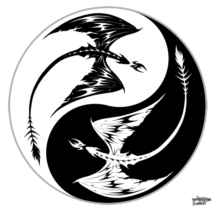 Yin Yang Dragons By Thunderingnight On Deviantart Yin Yang Dragons By Thunderingnight On Deviantart