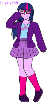 Twilight Sparkle in 2000's fashion