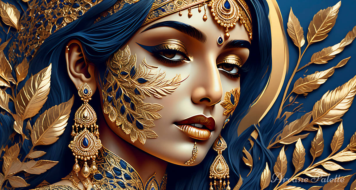Jeweled Whispers of the Azure Queen by ArcanePalette on DeviantArt