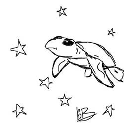 Lent Day 1 - Baby Sea Turtle in Space!