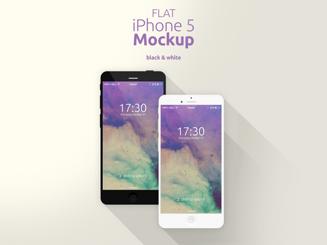 Flat iPhone 5 Mockup