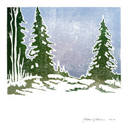 Snow and Evergreens