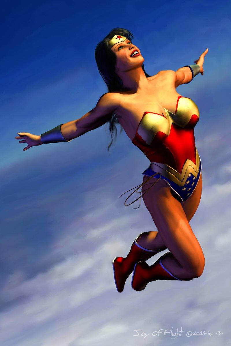 Wonder Woman Joy Of Flight By That 3 Guy On Deviantart
