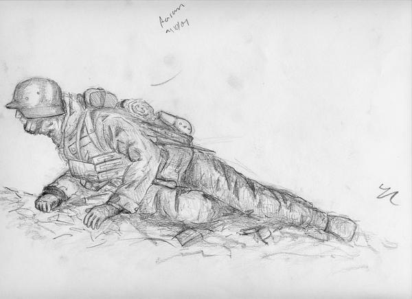 A Sketch Of A German Soldier by ImTryingHere on DeviantArt
