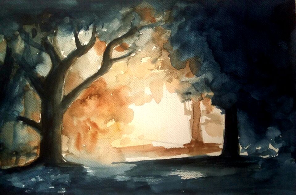 Watercolor landscape