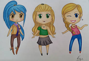 Chibis : Rain, Narissa and Irina