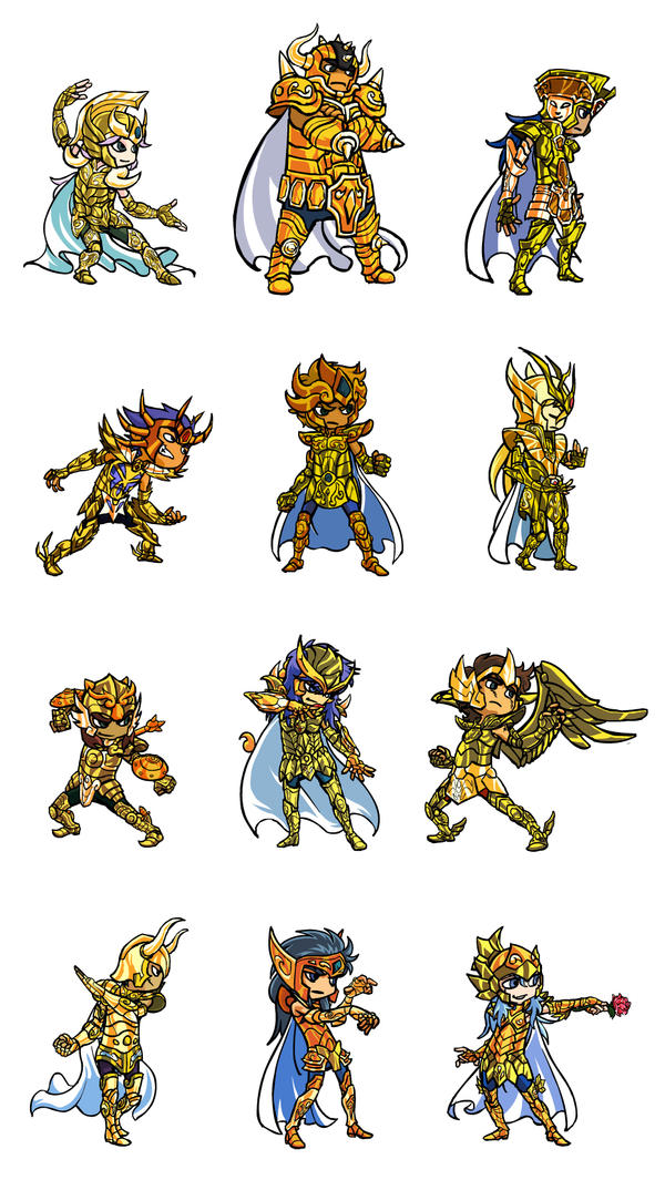 Gold Saints Fighting Stance wh