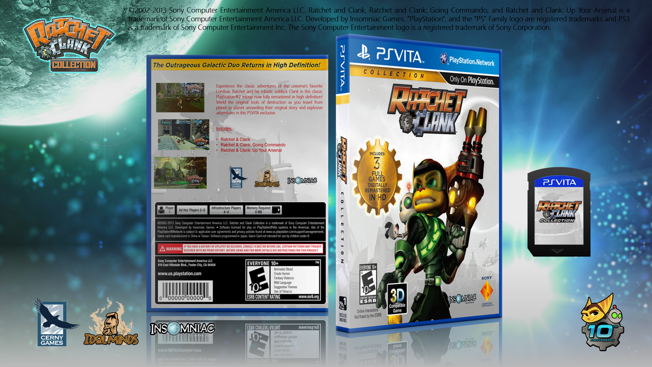 Ratchet and Clank HD Collection Box Cover PSVita by ETSChannel