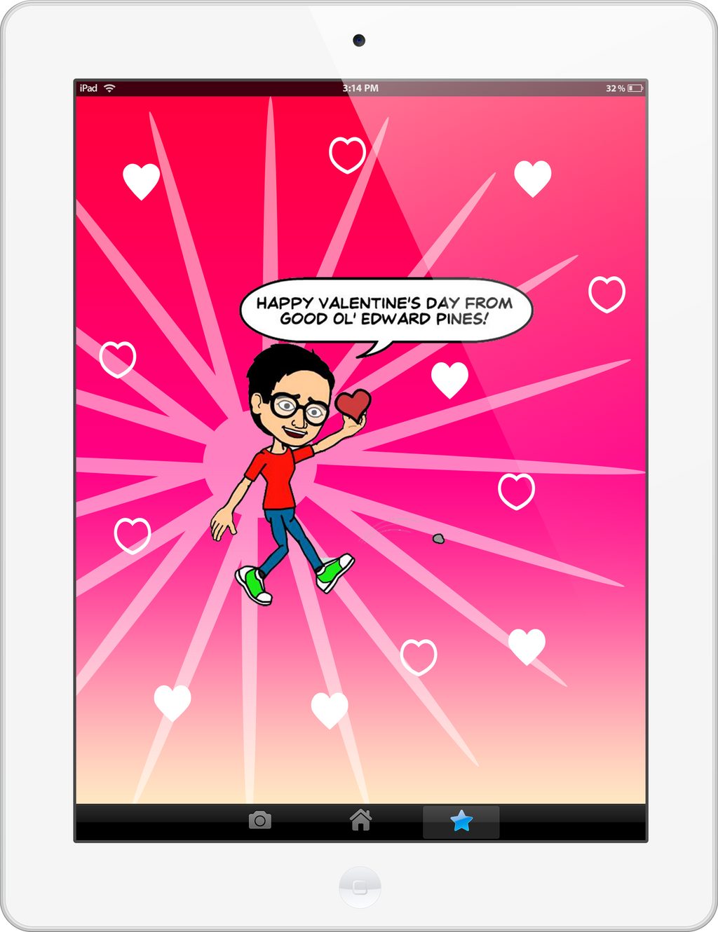 Edward's Valentine's Day iPad Card