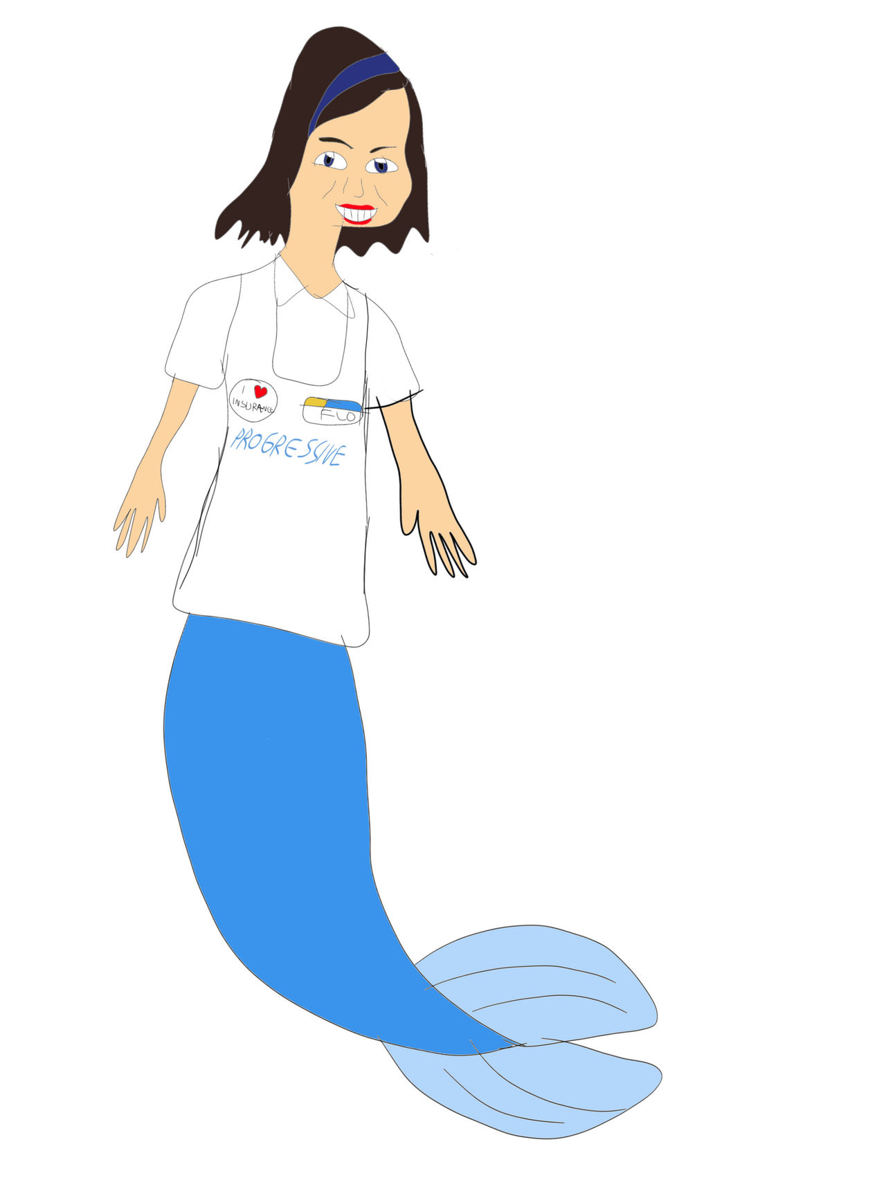 Flo(Progressive) Mermaid by JoshDaPika1991 on DeviantArt