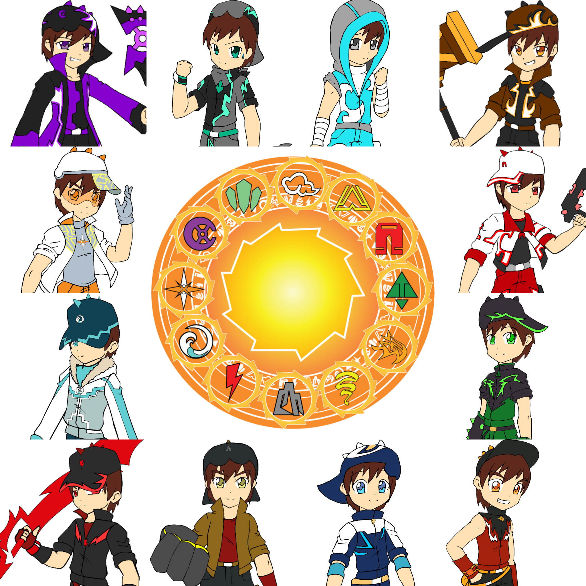  Boboiboy  element  split by TheCatrizable on DeviantArt