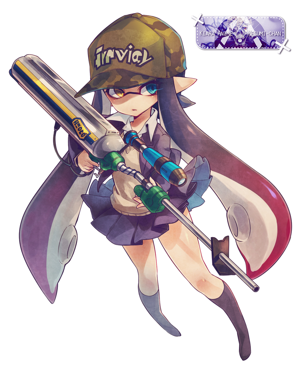 Inkling Side Inkling (Splatoon) - Render #13 by KiaraAnime on DeviantArt