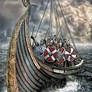 Vikings on a Longship