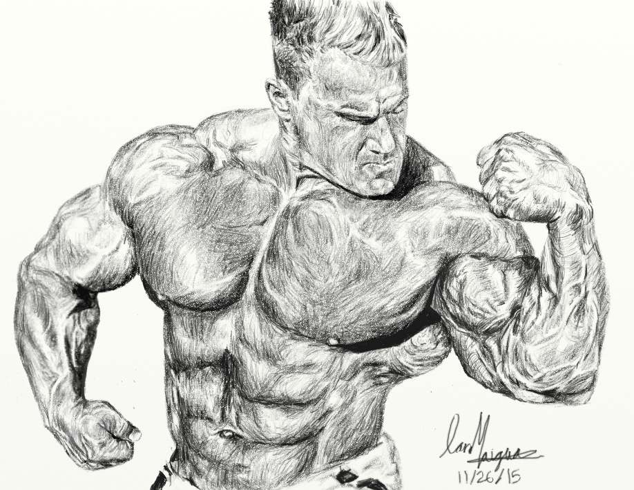 Bodybuilder Pencil sketch