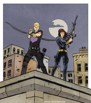 Clint and Natasha (Hawkguy-style)