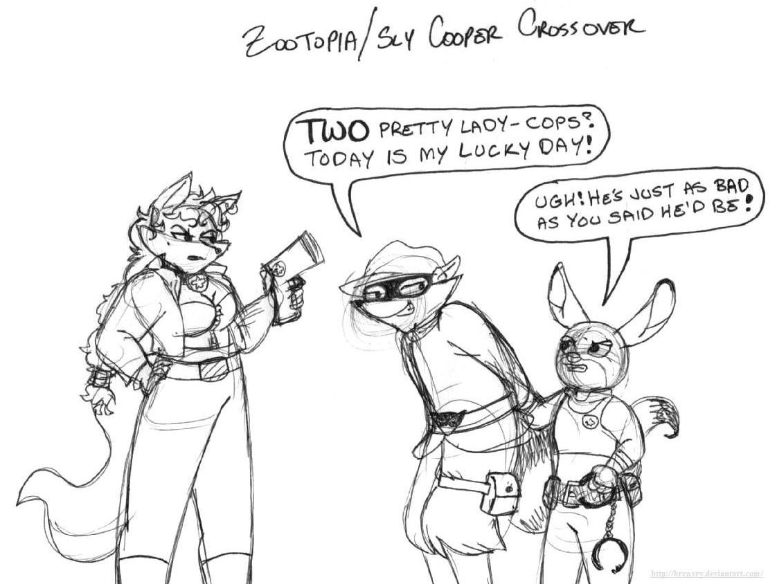 Zootopia/Sly Cooper crossover (first arrest)