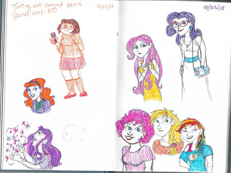 Sketchbook pages: Mane Six (and others)