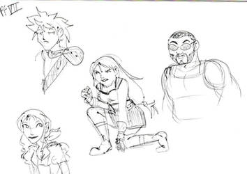 Unfinished Final Fantasy VII scribbles