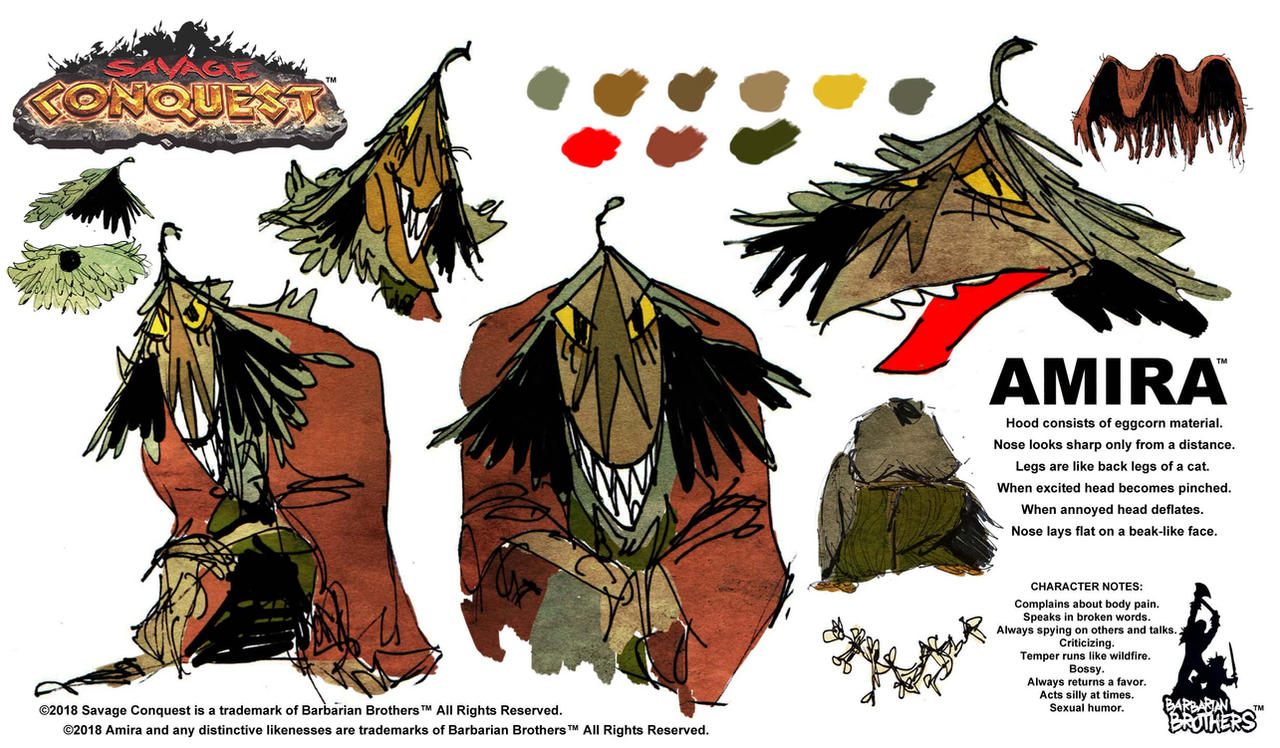 Savage Conquest model sheet by ChrisFaccone