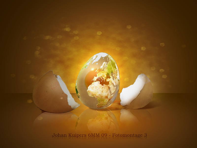 Photomontage: Glass Egg World (from tutorial)